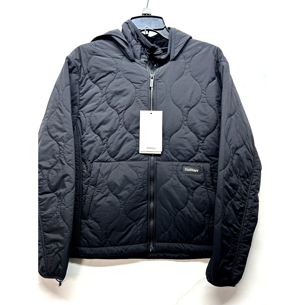 Halfdays Bessie Packable Puffer Jacket Women's Medium Black Quilted Outdoor (HU)